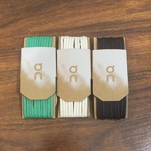 🆕 On Cloud Running Trio Shoe Lace Pack Bundle Green White & Black